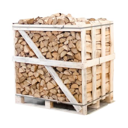 Halve pallet ovengedroogd gekloofd berken haardhout 25cm